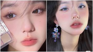 Mi giả và layout makeup